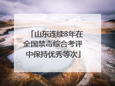 山东连续8年在全国禁毒综合考评中保持优秀等次