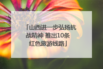 山西进一步弘扬抗战精神 推出10条红色旅游线路