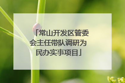 常山开发区管委会主任带队调研为民办实事项目