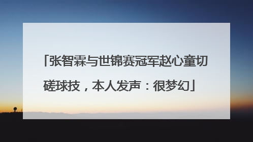 张智霖与世锦赛冠军赵心童切磋球技，本人发声：很梦幻