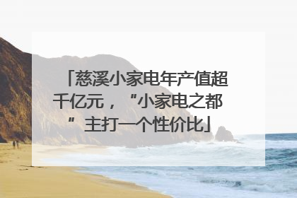 慈溪小家电年产值超千亿元，“小家电之都”主打一个性价比