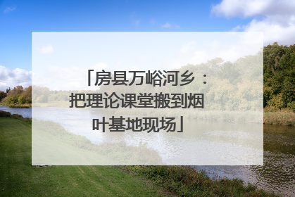 房县万峪河乡：把理论课堂搬到烟叶基地现场