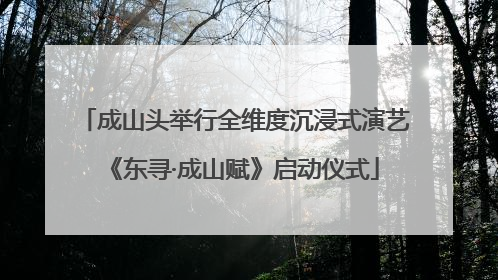 成山头举行全维度沉浸式演艺《东寻·成山赋》启动仪式