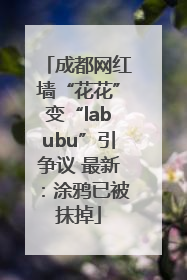 成都网红墙“花花”变“labubu”引争议 最新：涂鸦已被抹掉