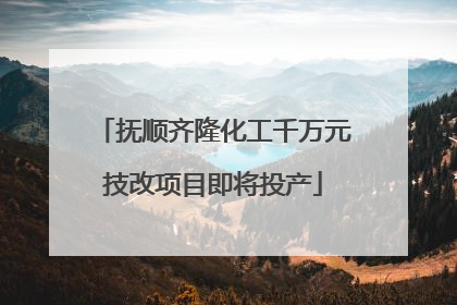 抚顺齐隆化工千万元技改项目即将投产