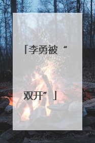 李勇被“双开”
