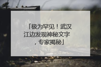 极为罕见！武汉江边发现神秘文字，专家揭秘