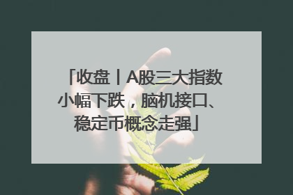 收盘丨A股三大指数小幅下跌，脑机接口、稳定币概念走强