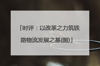 时评：以改革之力筑铁路物流发展之基(图)