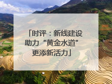 时评：新线建设助力“黄金水道”更添新活力