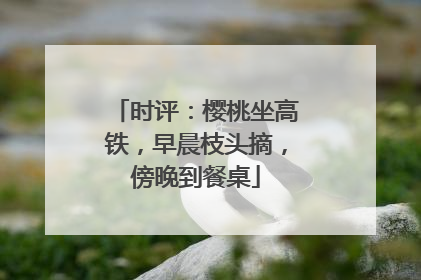 时评：樱桃坐高铁，早晨枝头摘，傍晚到餐桌