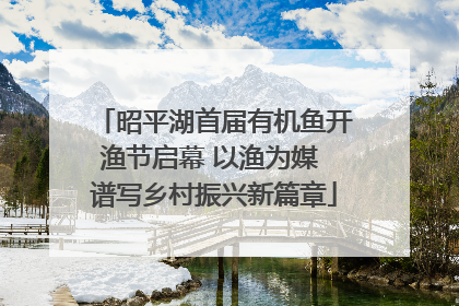 昭平湖首届有机鱼开渔节启幕 以渔为媒 谱写乡村振兴新篇章