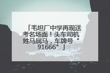 毛坦厂中学再现送考名场面！头车司机姓马属马，车牌号“91666”