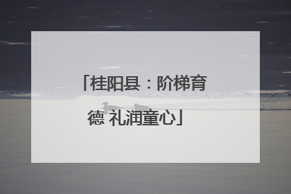 桂阳县：阶梯育德 礼润童心