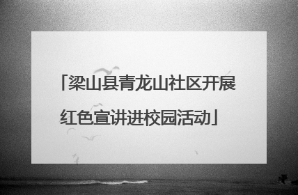 梁山县青龙山社区开展红色宣讲进校园活动