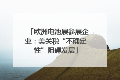 欧洲电池展参展企业：美关税“不确定性”阻碍发展
