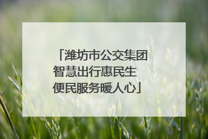 潍坊市公交集团智慧出行惠民生 便民服务暖人心