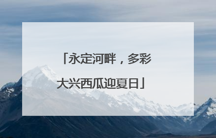 永定河畔，多彩大兴西瓜迎夏日