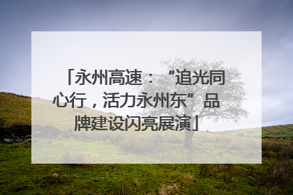 永州高速：“追光同心行，活力永州东”品牌建设闪亮展演