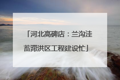 河北高碑店：兰沟洼蓄滞洪区工程建设忙