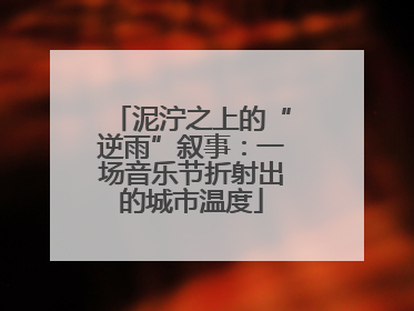 泥泞之上的“逆雨”叙事：一场音乐节折射出的城市温度