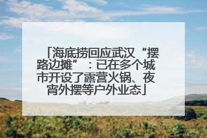 海底捞回应武汉“摆路边摊”：已在多个城市开设了露营火锅、夜宵外摆等户外业态