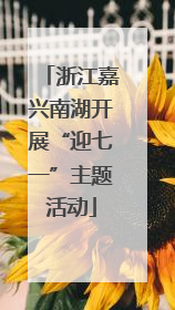 浙江嘉兴南湖开展“迎七一”主题活动