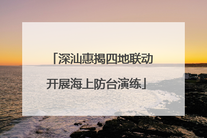 深汕惠揭四地联动开展海上防台演练