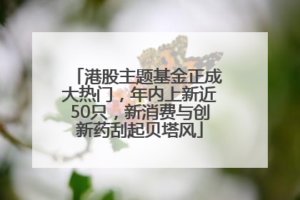 港股主题基金正成大热门，年内上新近50只，新消费与创新药刮起贝塔风