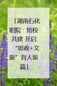 湖南石化职院：馆校共建 开启“思政+文旅”育人新篇