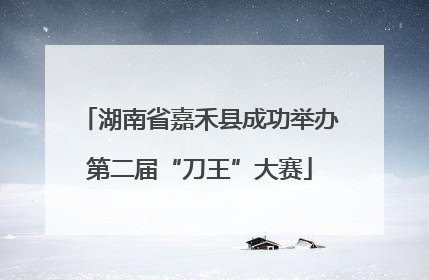 湖南省嘉禾县成功举办第二届“刀王”大赛