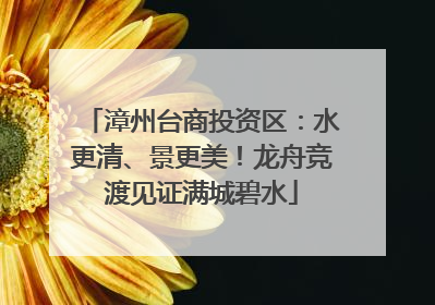 漳州台商投资区：水更清、景更美！龙舟竞渡见证满城碧水
