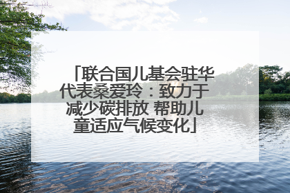 联合国儿基会驻华代表桑爱玲：致力于减少碳排放 帮助儿童适应气候变化