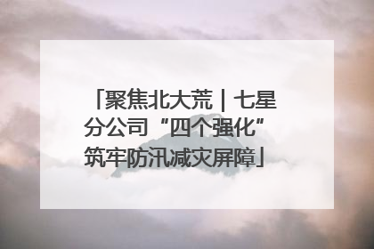 聚焦北大荒｜七星分公司“四个强化”筑牢防汛减灾屏障