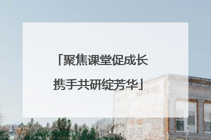 聚焦课堂促成长 携手共研绽芳华