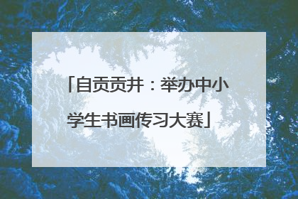 自贡贡井：举办中小学生书画传习大赛