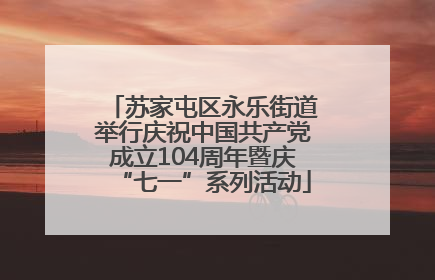 苏家屯区永乐街道举行庆祝中国共产党成立104周年暨庆“七一”系列活动