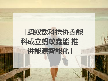蚂蚁数科携协鑫能科成立蚂蚁鑫能 推进能源智能化