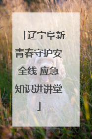 辽宁阜新青春守护安全线 应急知识进讲堂