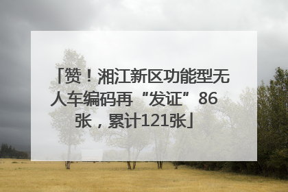 赞！湘江新区功能型无人车编码再“发证”86张，累计121张