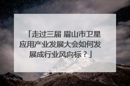 走过三届 眉山市卫星应用产业发展大会如何发展成行业风向标？