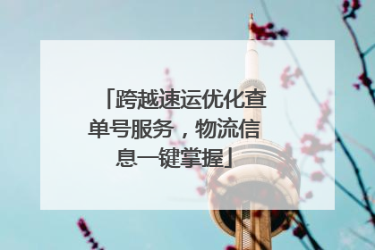 跨越速运优化查单号服务，物流信息一键掌握