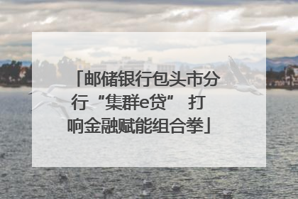 邮储银行包头市分行“集群e贷” 打响金融赋能组合拳