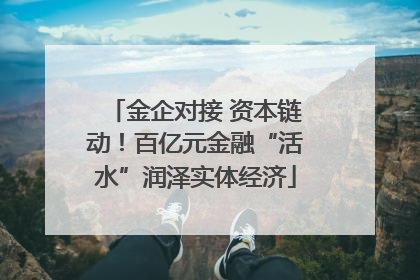 金企对接 资本链动！百亿元金融“活水”润泽实体经济