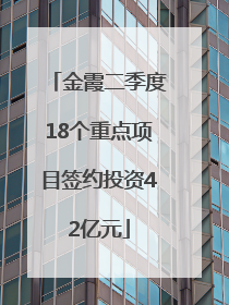 金霞二季度18个重点项目签约投资42亿元