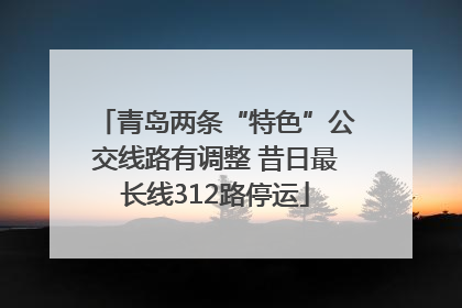 青岛两条“特色”公交线路有调整 昔日最长线312路停运