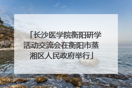 长沙医学院衡阳研学活动交流会在衡阳市蒸湘区人民政府举行