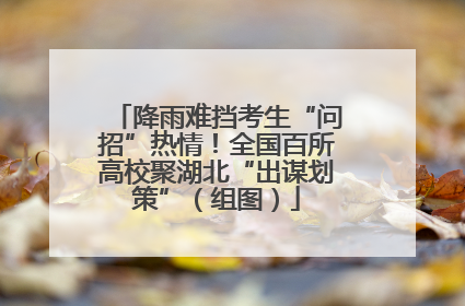 降雨难挡考生“问招”热情！全国百所高校聚湖北“出谋划策”（组图）