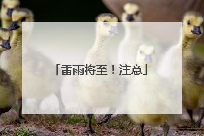 雷雨将至！注意
