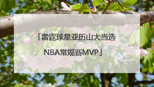 雷霆球星亚历山大当选NBA常规赛MVP